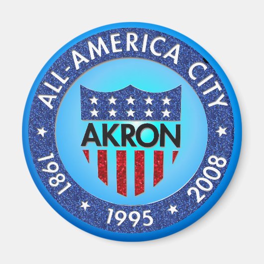 Akron all America City Magnet Magneet (Voorkant)
