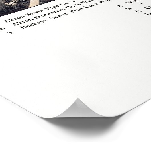 Akron, OH Panoramic Map - 1882 Poster (Hoek)