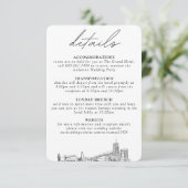 Akron Ohio Bruiloft Verticale details Informatiekaartje (Staand voorkant)