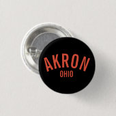 Akron, Ohio Magnet Ronde Button 3,2 Cm (Voorkant /achterkant)
