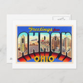 Akron Ohio OH groot Briefkaart (Voorkant / Achterkant)