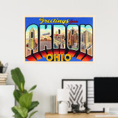 Akron Ohio OH  groot Briefkaart Poster (Thuiskantoor)