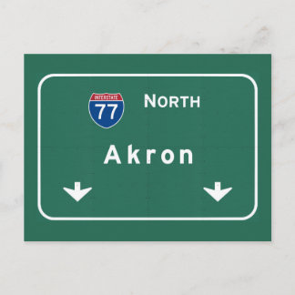 Akron Ohio oh Interstate Highway Freeway : Briefkaart