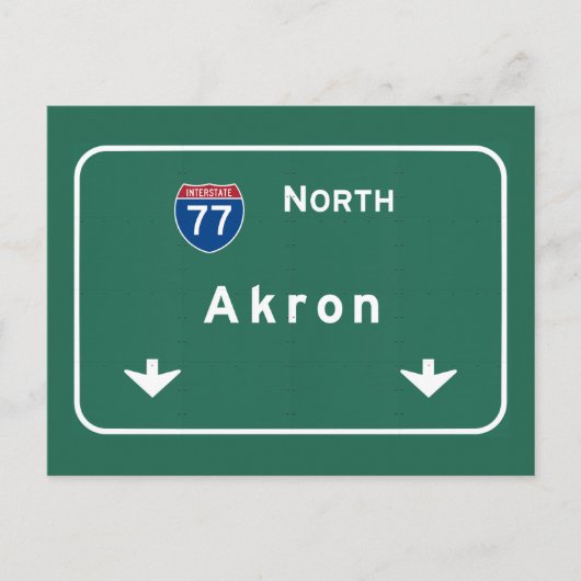Akron Ohio oh Interstate Highway Freeway : Briefkaart (Voorkant)