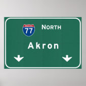 Akron Ohio oh Interstate Highway Freeway : Poster (Voorkant)
