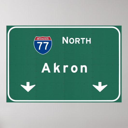 Akron Ohio oh Interstate Highway Freeway : Poster (Voorkant)