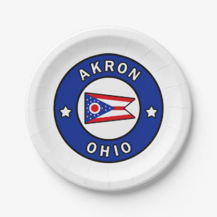 Akron Ohio Papieren Bordje