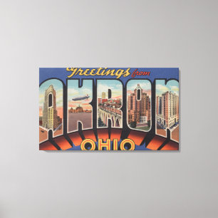 Akron, OhioLarge Letter ScenesAkron, OH Canvas Afdruk
