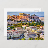Akropolis Athene, Griekenland Briefkaart (Voorkant / Achterkant)