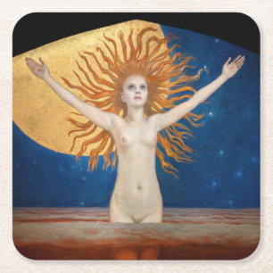 Akseli Gallen-Kallela - Ad Astra Vierkante Kartonnen Onderzetter