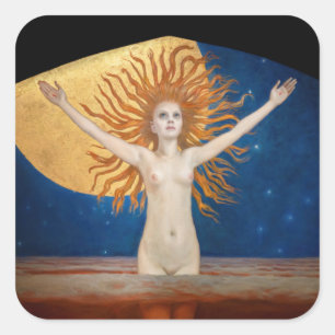 Akseli Gallen-Kallela - Ad Astra Vierkante Sticker