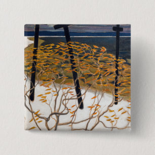 Akseli Gallen-Kallela - Autumn Vierkante Button 5,1 Cm