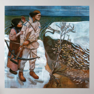 Akseli Gallen-Kallela - Belastingen van Joukahaine Poster