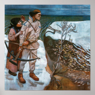 Akseli Gallen-Kallela - Belastingen van Joukahaine Poster