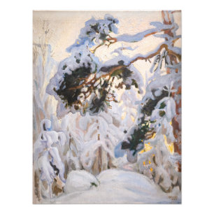 Akseli Gallen-Kallela - Bos in de winter Foto Afdruk
