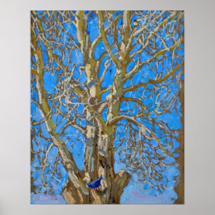 Akseli Gallen-Kallela - Crack Willow en Blue Bird Poster