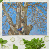 Akseli Gallen-Kallela - Crack Willow en Blue Bird Theedoek (Gevouwen)