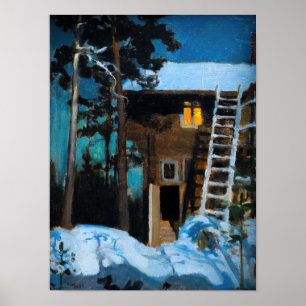 Akseli Gallen-Kallela - Kalela in de Winter Poster