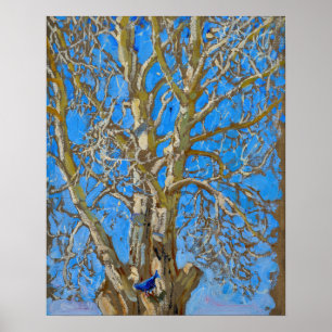 Akseli Gallen-Kallela - Kraakwilg en Blauwe Vogel Poster