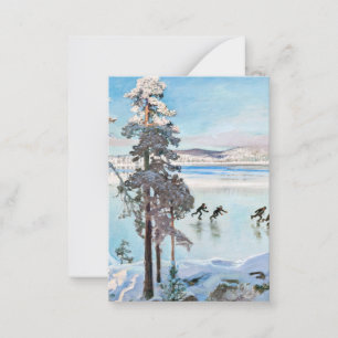 Akseli Gallen-Kallela - Skaters nabij Kalela Shore Notitiekaartje