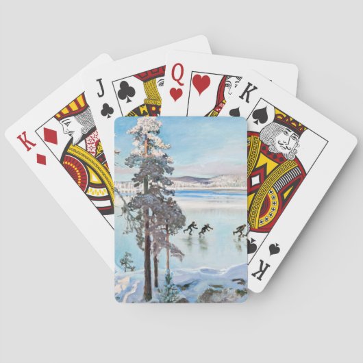 Akseli Gallen-Kallela - Skaters nabij Kalela Shore Pokerkaarten (Achterkant)