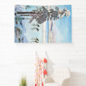 Akseli Gallen-Kallela - Skaters nabij Kalela Shore Spandoek (Insitu)