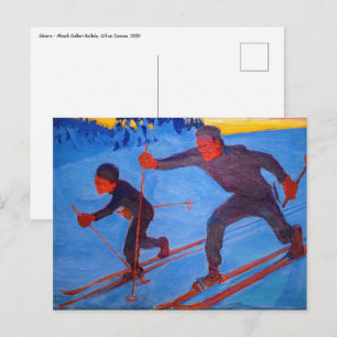 Akseli Gallen-Kallela - Skiers Briefkaart