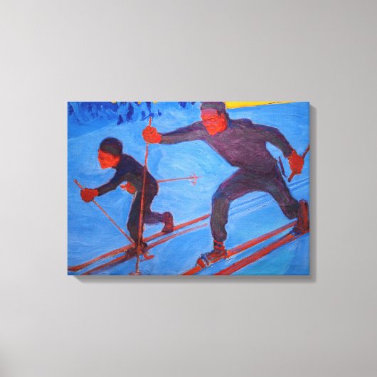 Akseli Gallen-Kallela - Skiers Canvas Afdruk (Voorkant)