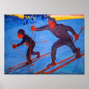 Akseli Gallen-Kallela - Skiërs Poster