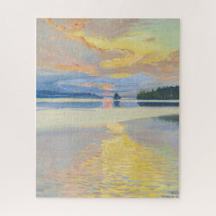 Akseli Gallen-Kallela - Sunset over het Ruovesi-me Legpuzzel