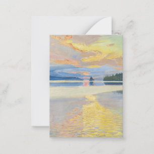 Akseli Gallen-Kallela - Sunset over het Ruovesi-me Notitiekaartje