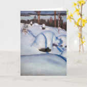 Akseli Gallen-Kallela - Winterlandschap #1 Kaart (Gele Bloem)