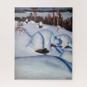 Akseli Gallen-Kallela - Winterlandschap #1 Legpuzzel