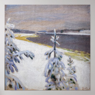 Akseli Gallen-Kallela - Winterlandschap #2 Poster