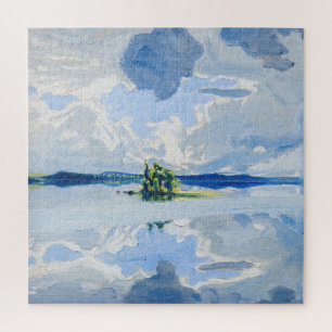 Akseli Gallen-Kallela - Wolken boven een meer Legpuzzel