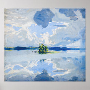Akseli Gallen-Kallela - Wolken boven een meer Poster