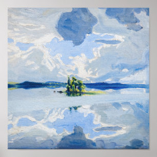 Akseli Gallen-Kallela - Wolken boven een meer Poster