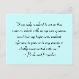 Akte op manieren om Geluk Jane Austen te vormen Briefkaart