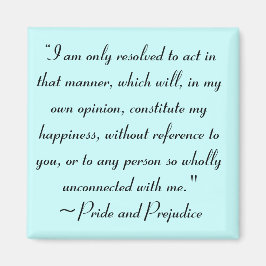 Akte op manieren om Geluk Jane Austen te vormen Magneet