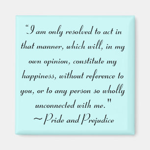 Akte op manieren om Geluk Jane Austen te vormen Magneet