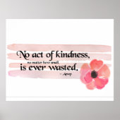Akte van Kindness Quote Poster (Voorkant)