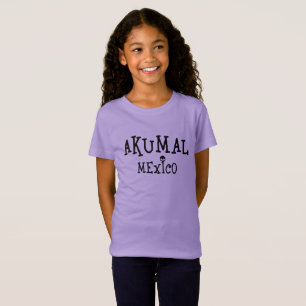 Akumal Mexico Design - Meisjes fijne jersey T-shir T-shirt