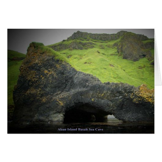 Akun Island Basalt Zee Cave Kaart (Voorkant Horizontaal)