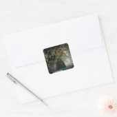 Akun Island Columnar Basalt Cave Vierkante Sticker (Envelop)