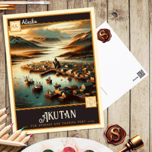 Akutan, Alaska Oude ansichtkaart Briefkaart