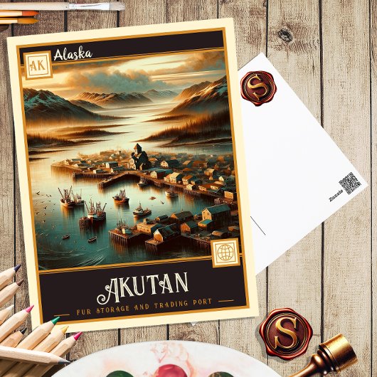 Akutan, Alaska | Oude ansichtkaart Briefkaart