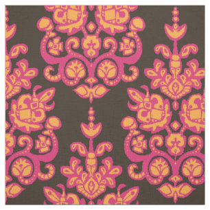 Akuti damask ikat stof
