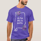 AL Alpha Delta Kappa Tshirt witte letters met rug (Voorkant)