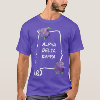AL Alpha Delta Kappa Tshirt witte letters met rug