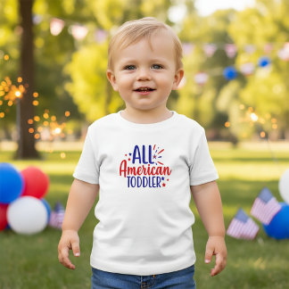 Al American Toddler 4 juli T-Shirt for Kids